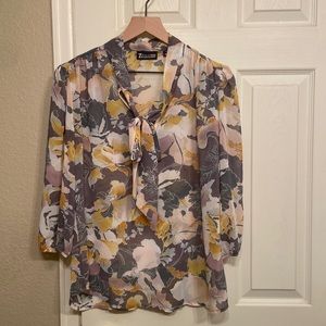 New York & Company Bow Tie Front Blouse